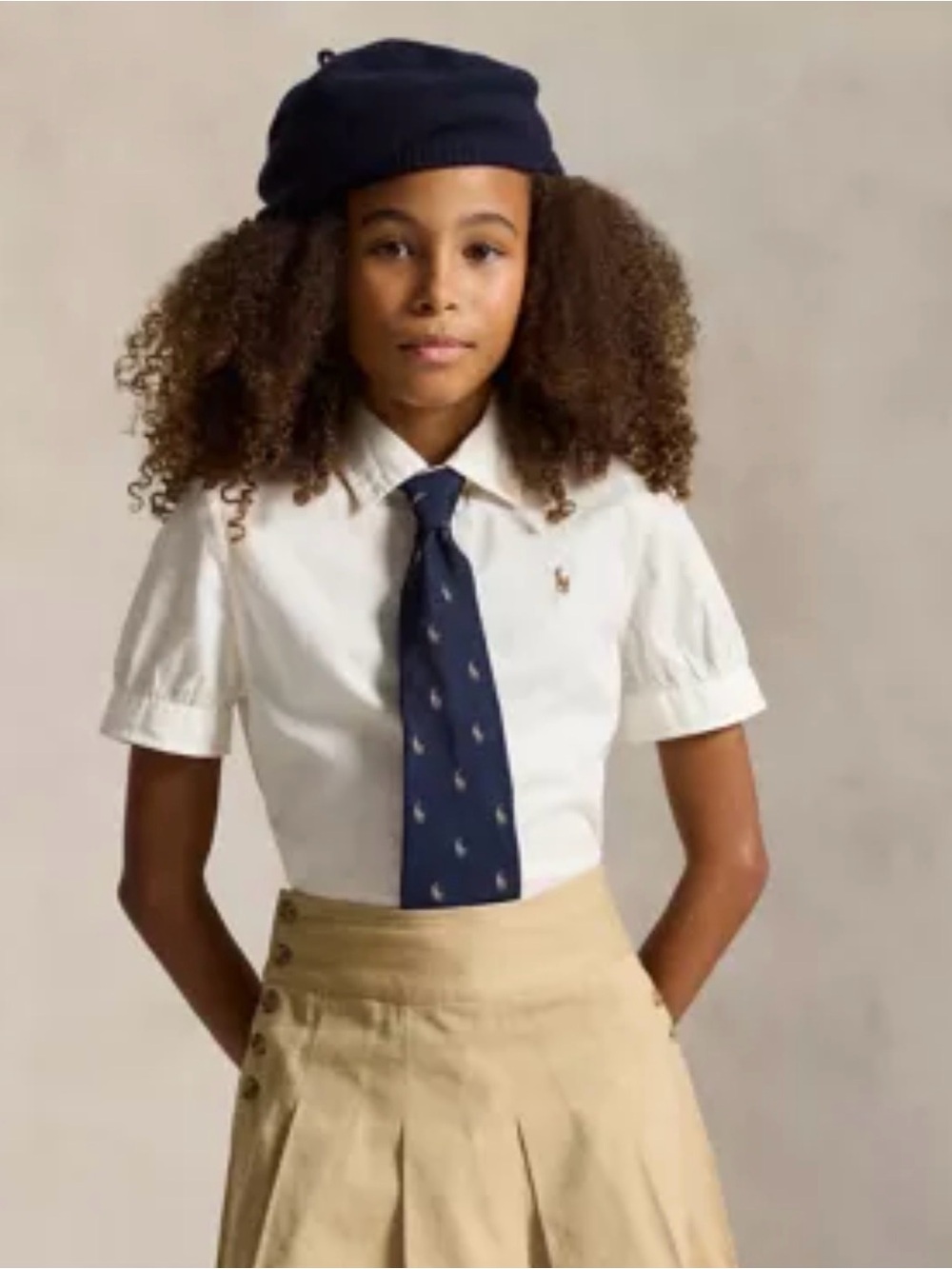 RALPH LAUREN Girls’ Puff Sleeve Tailored Oxford Button Down - 5